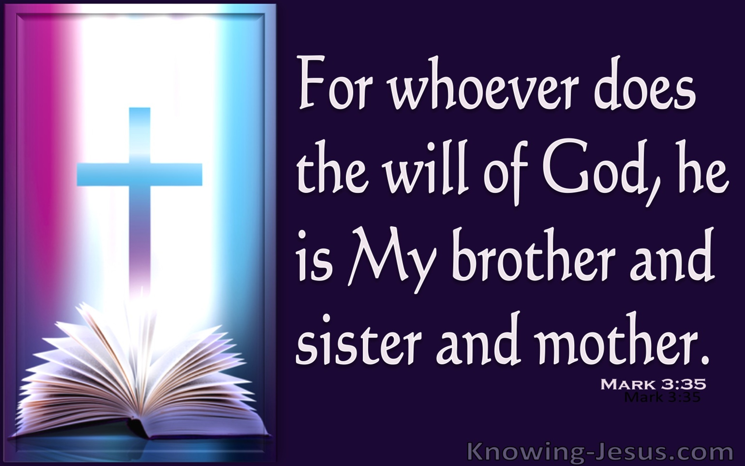 Mark 3:35 Whoever Does The Will Of The Father (purple)
